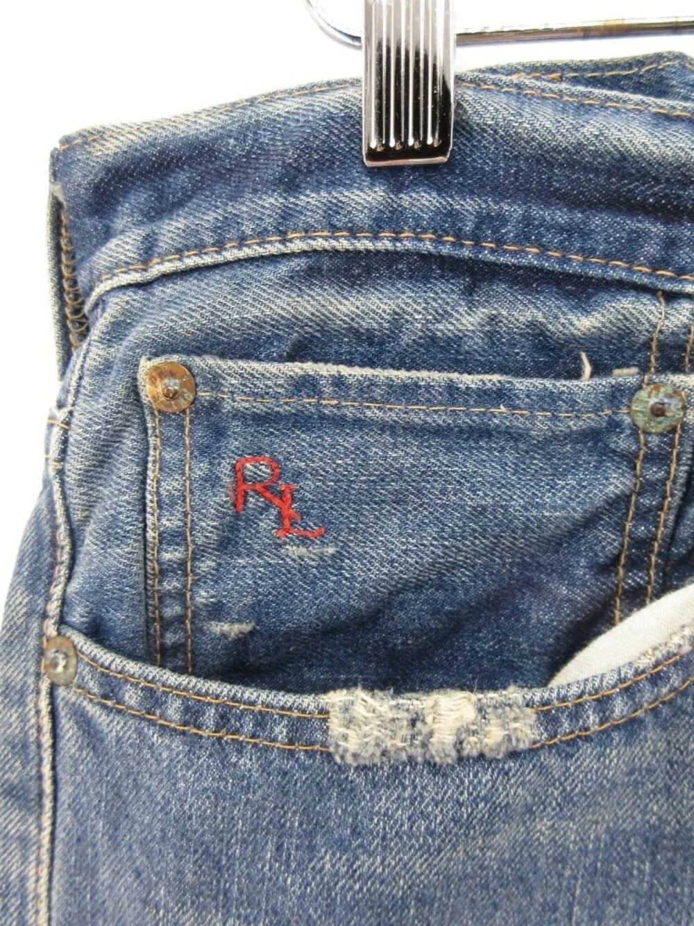 Polo Ralph Lauren Jeans 42X32 Cortland 300 Paint Splatter Distressed